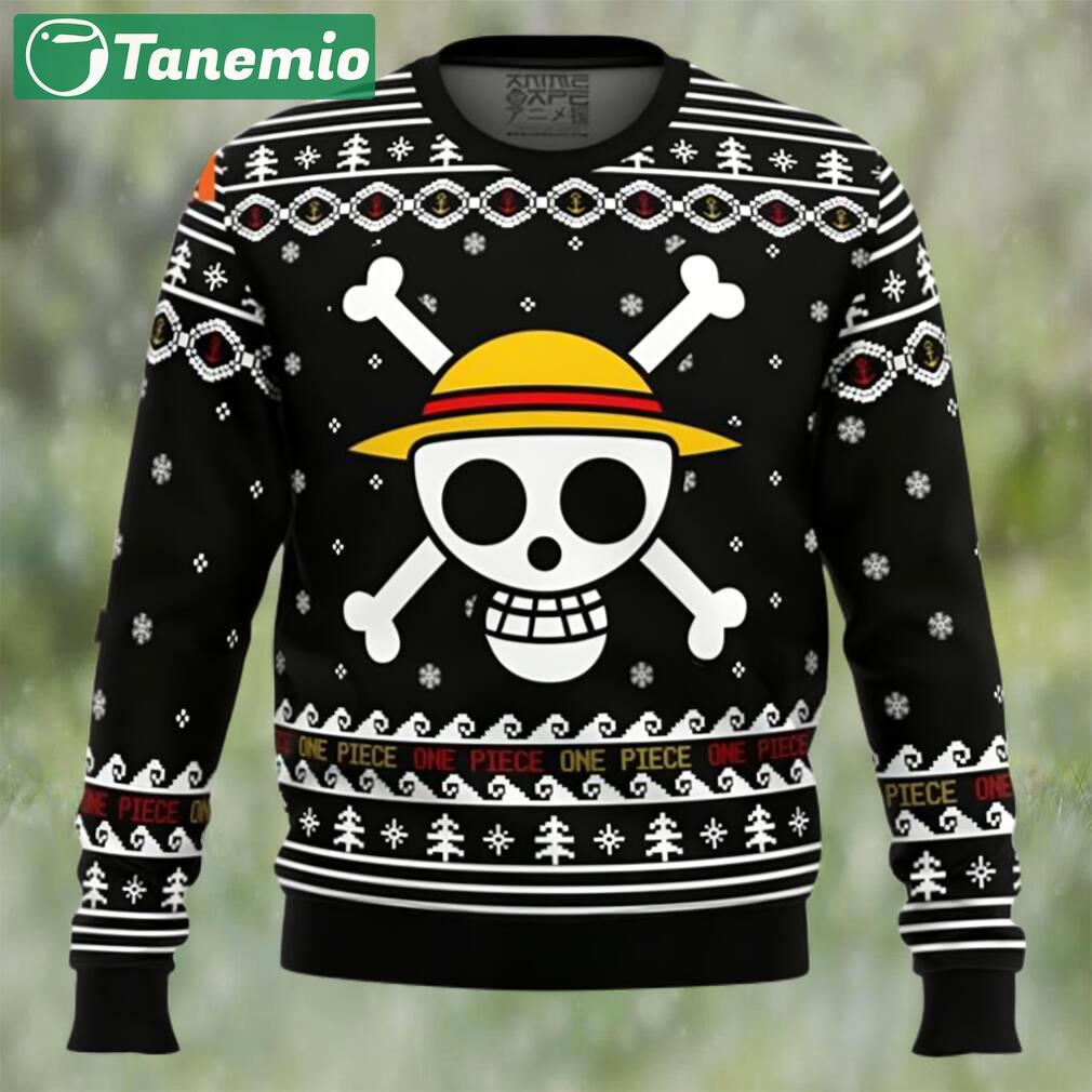One piece straw hat pirates christmas ugly christmas sweater Christmas Ugly Sweater