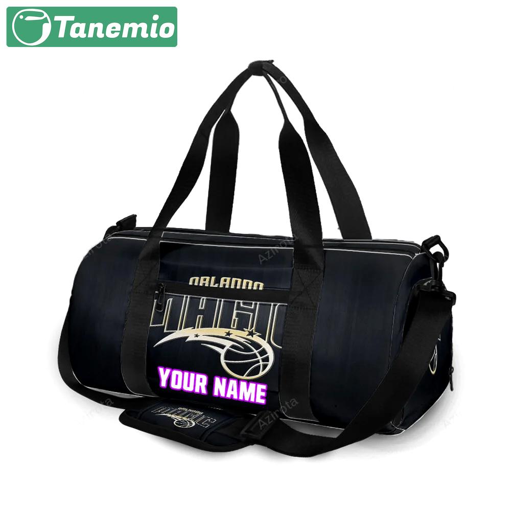 Orlando magic black wood personalized name travel bag gym bag 1298 Travel Bag