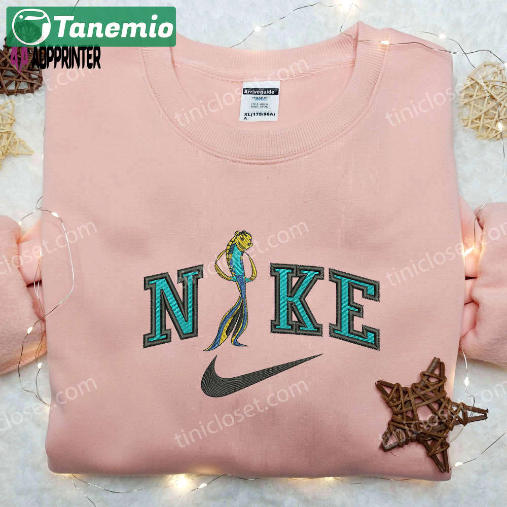 Oscar fish x nike embroidered shirt: cartoon shark tale design Embroidered Shirt