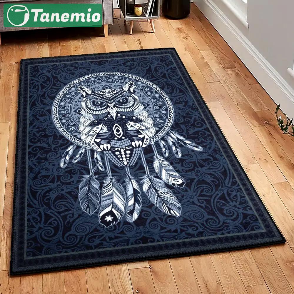 Owl cute 2 art deco rug, owl rug Rectangle Rug