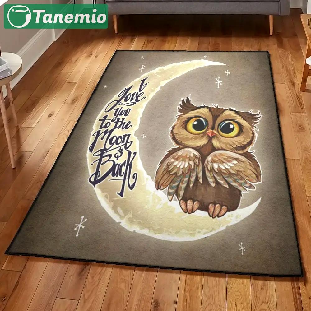 Owl cute 2 large living room rugs, owl rug Rectangle Rug