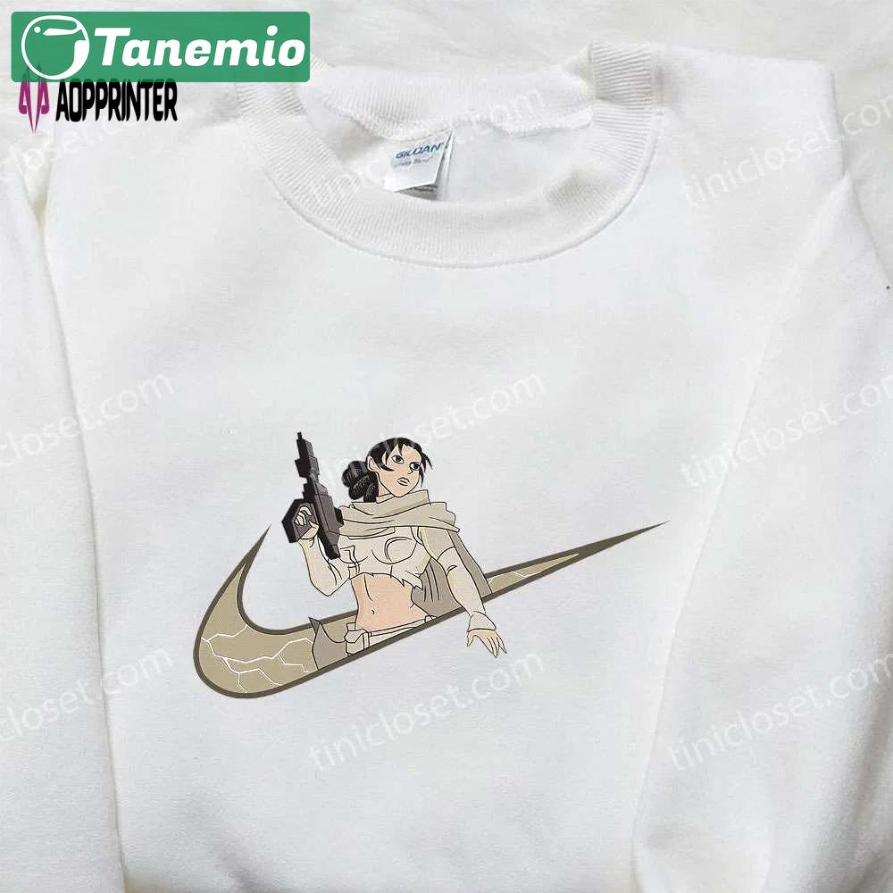Padme amidala x nike embroidered hoodie & star wars shirt – nike inspired collection Embroidered Shirt
