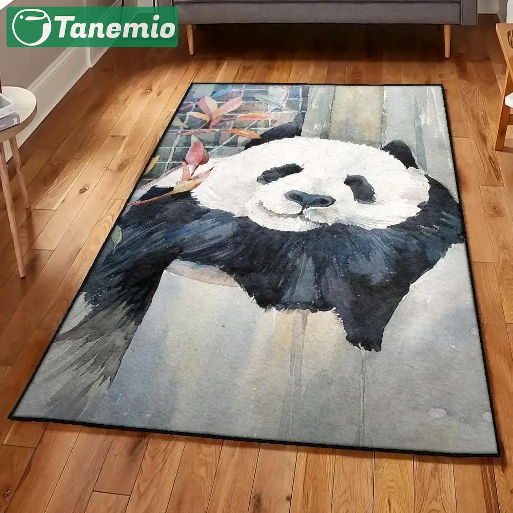 Panda large living room rugs, panda rug Rectangle Rug