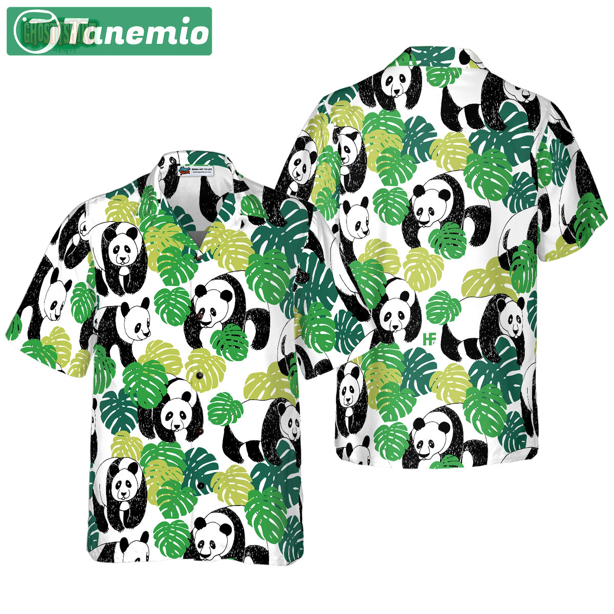 Panda leaves hawaiian shirt Hawaii Shirt Shorts & Flip Flops