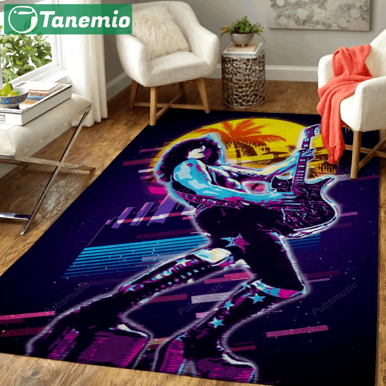 Paul stanley artwork music synthwave 80s art for fans area rug living room carpet rug regtangle carpet floor decor home decor Rectangle Rug