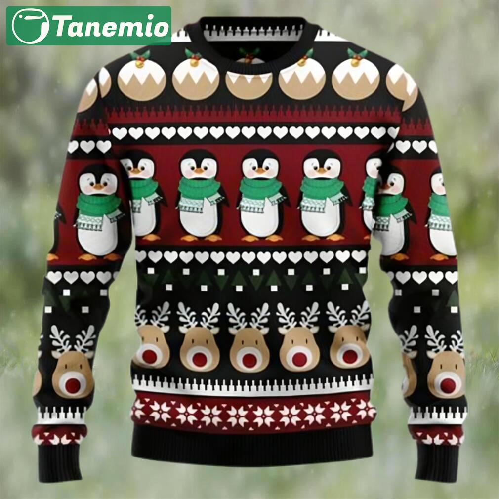 Penguin group reindeer best gift ugly christmas sweater Christmas Ugly Sweater