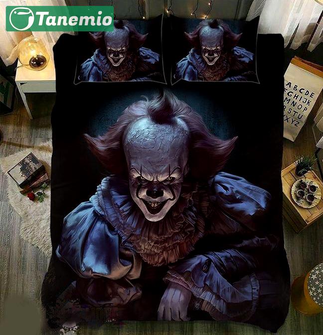 Pennywise scary halloween gift full  Bedding Sets blankets duvet bedspread covers sheets Bedroom ideas bed linen home decor bedclothes