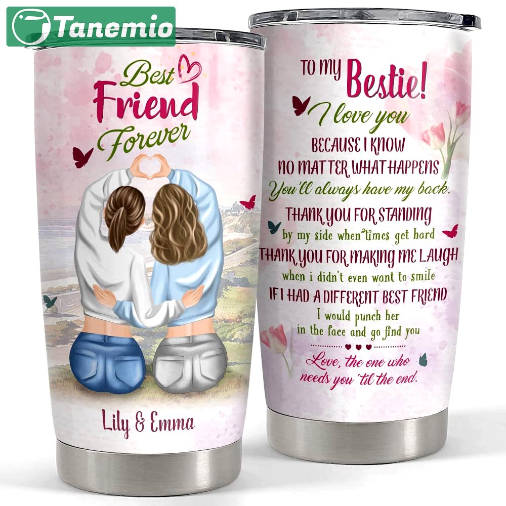 Personalized best friend tumbler to my bestie soulmate friendship Personalized Tumbler