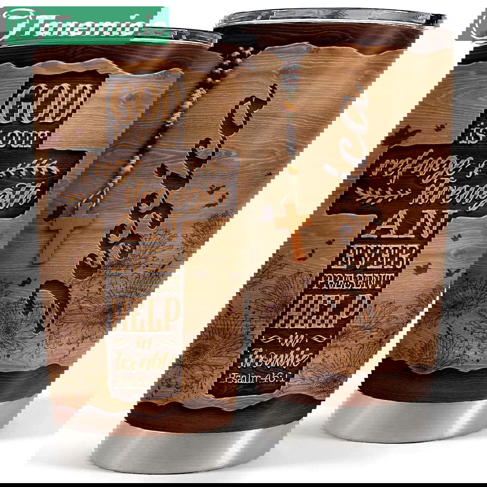 Personalized bible tumbler god cross wood style for women girl Personalized Tumbler