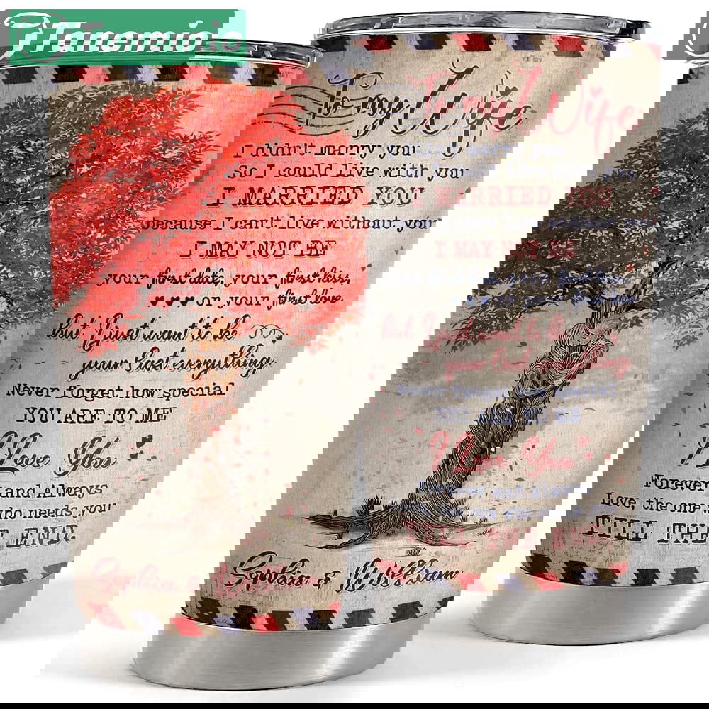 Personalized couple tumbler letter to my wife from husband gift Personalized Tumbler