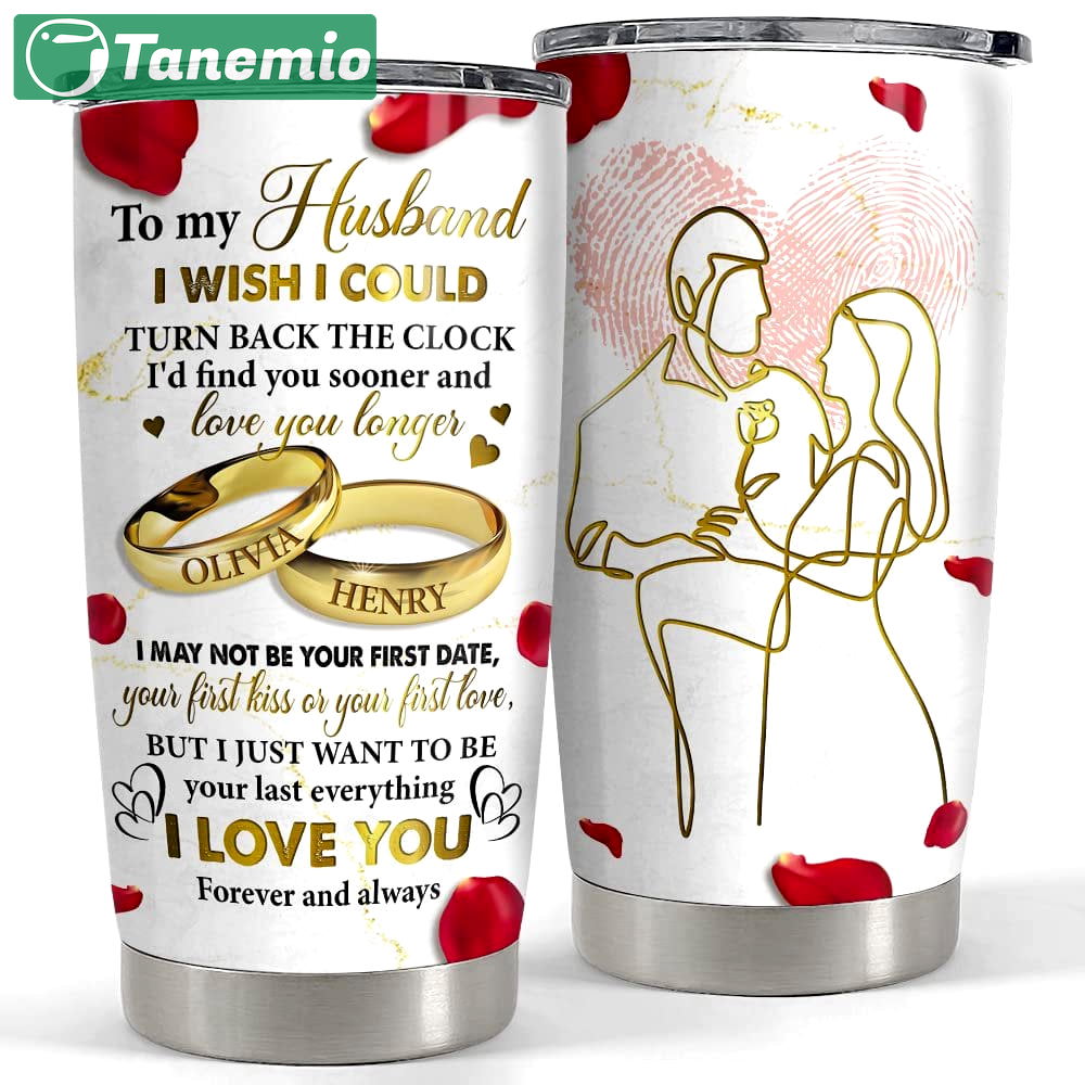 Personalized couple tumbler to my husband couple rings from husband Personalized Tumbler