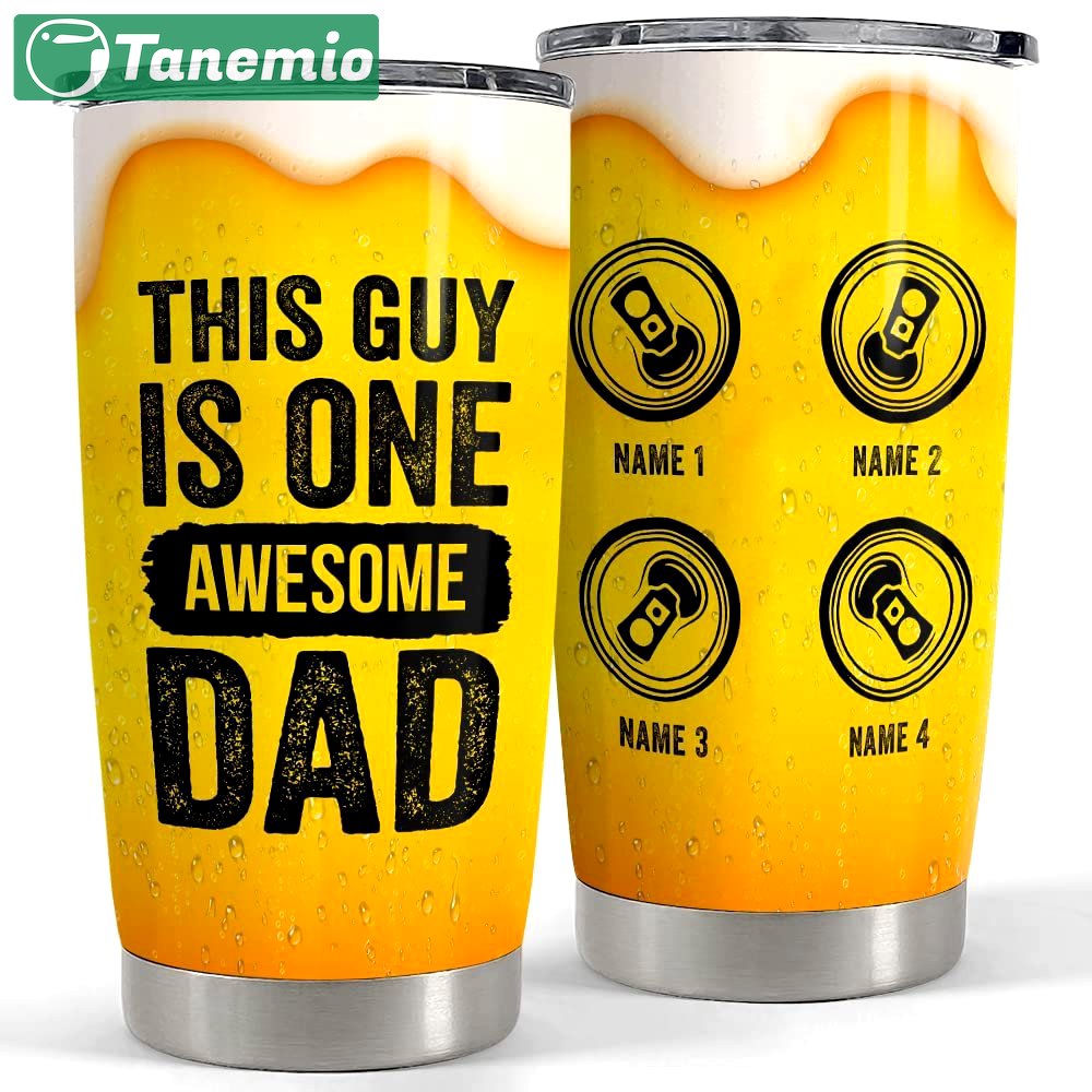 Personalized dad tumbler funny beer awesome dads for father’s day Personalized Tumbler