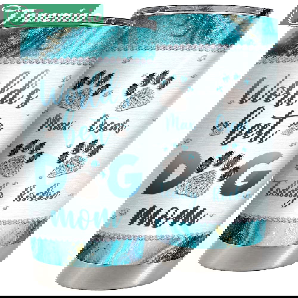 Personalized dog mom tumbler world’s best dog mom for mommy Personalized Tumbler