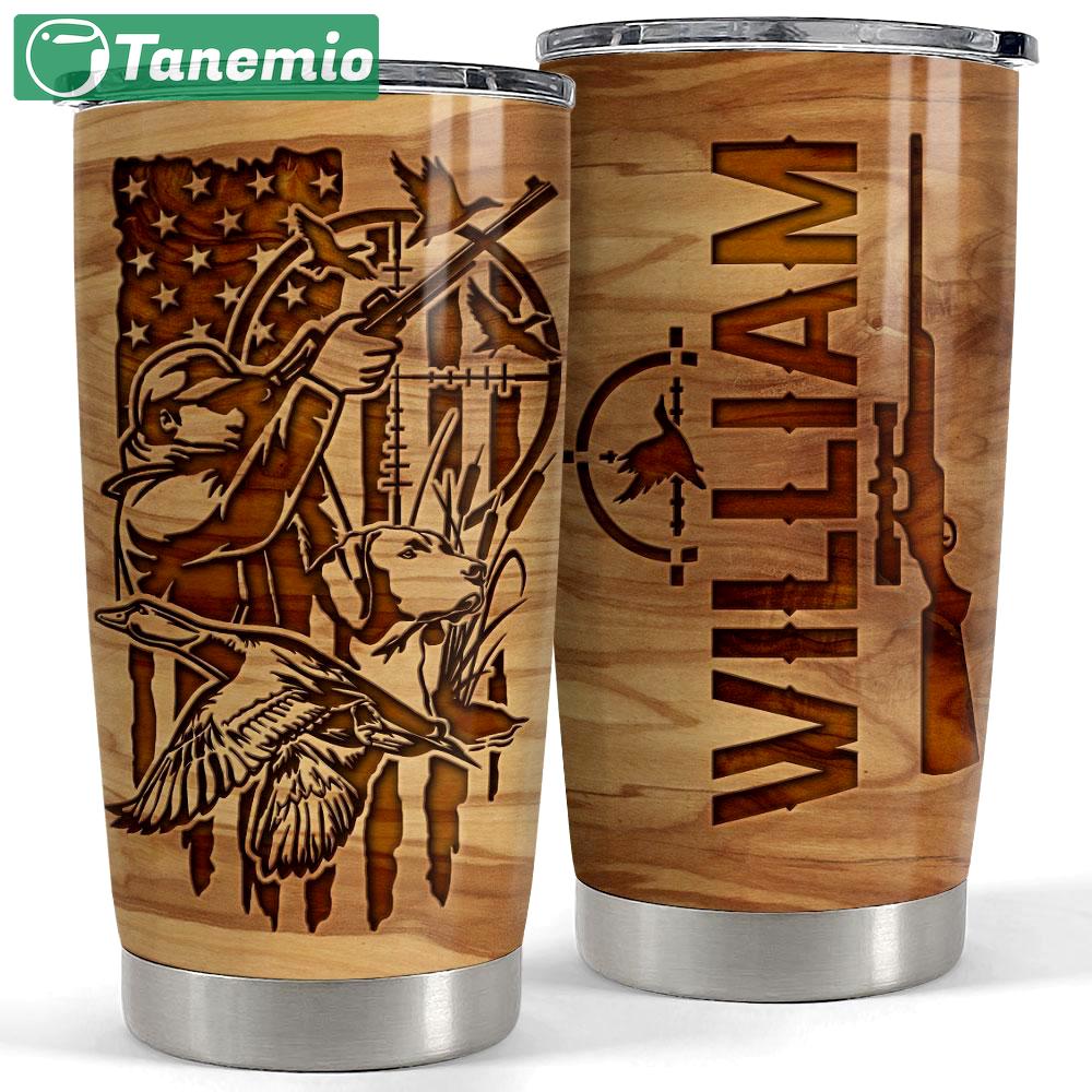 Personalized duck hunting tumbler with customize name Personalized Tumbler