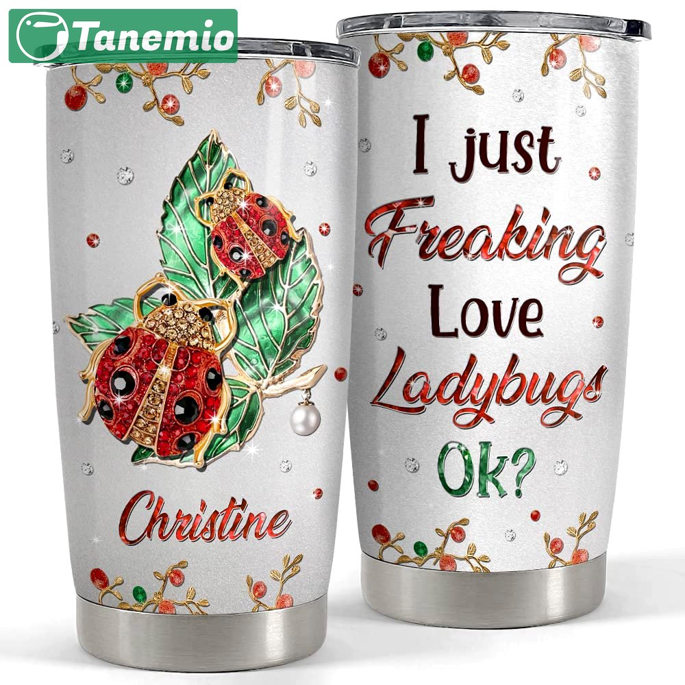 Personalized ladybug tumbler jewelry style love ladybugs best gift Personalized Tumbler