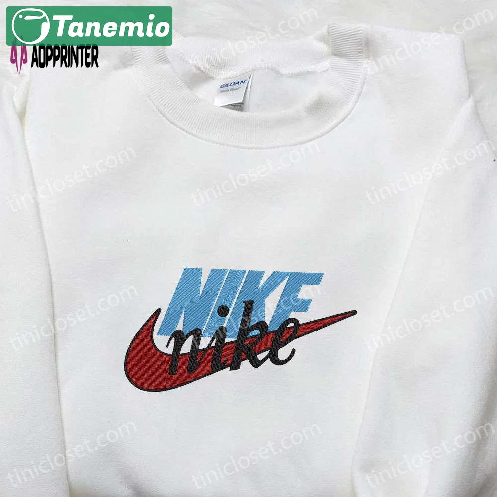 Personalized nike shirt: embroidered nike inspired sweatshirt perfect family gifts Embroidered Shirt