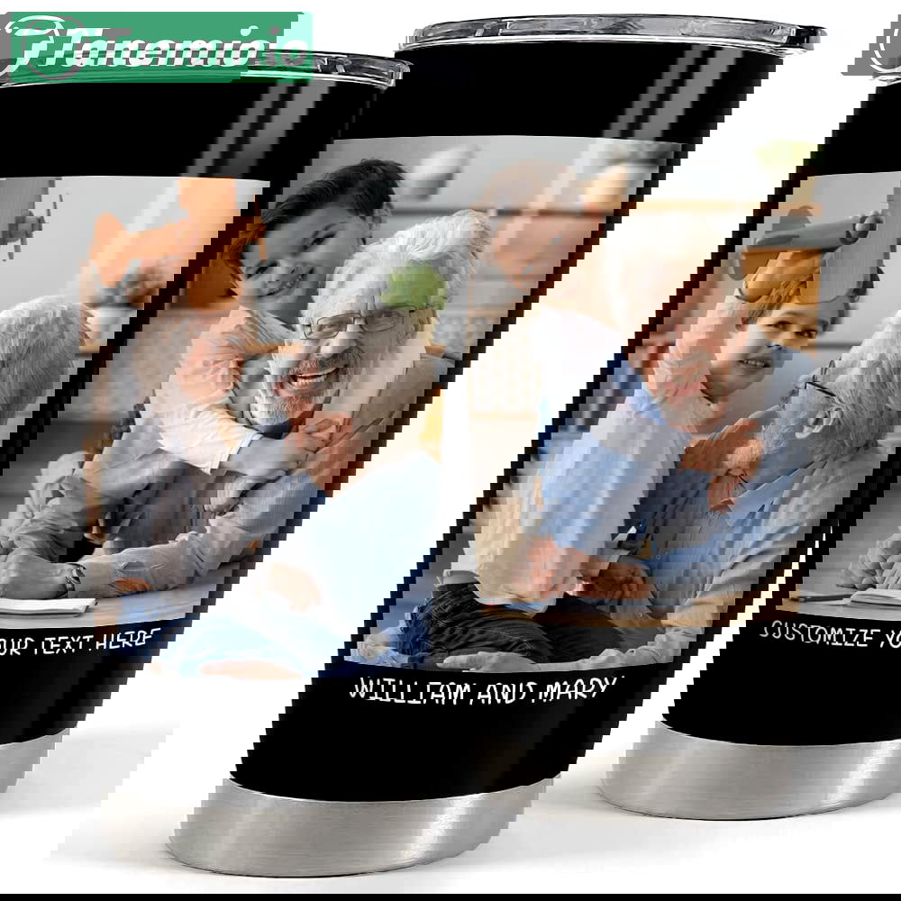 Personalized photo tumbler for grandpa gift on father day dad style Personalized Tumbler