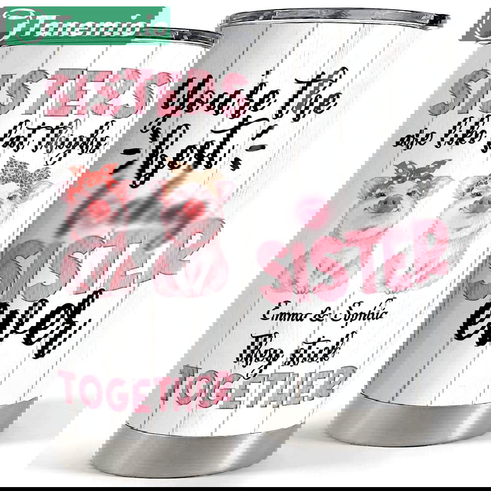 Personalized sister tumbler funny sisters best friend soulmate gift Personalized Tumbler