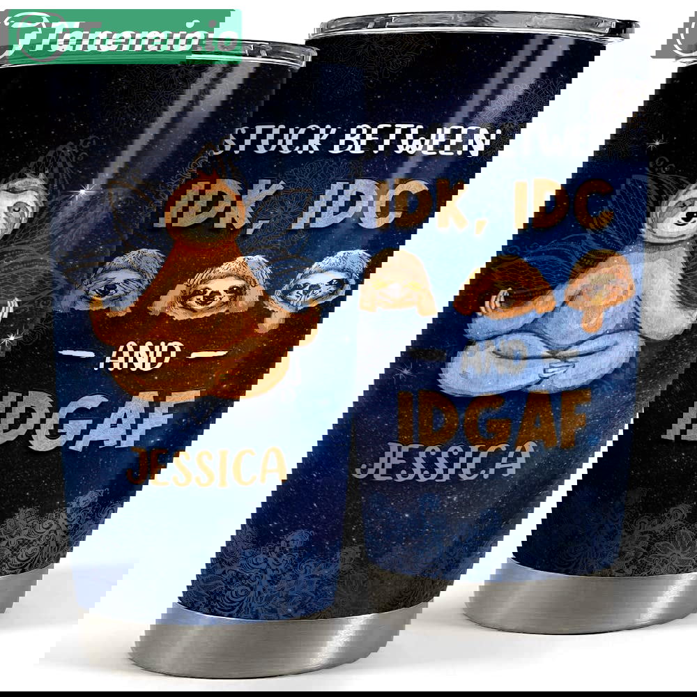 Personalized sloth tumbler funny yoga gift for animal lover gift Personalized Tumbler