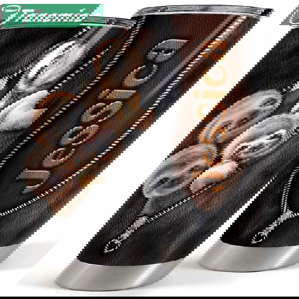 Personalized sloth tumbler lovely sloths leather for animal lover Personalized Tumbler