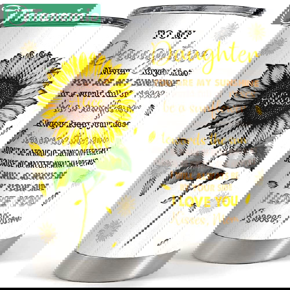 Personalized sunflower tumbler to daughter from mom family lover gift Personalized Tumbler