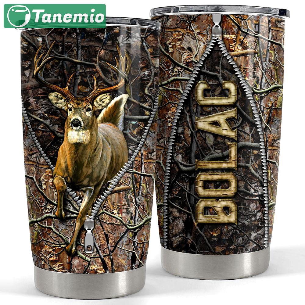 Personalized tumbler for hunter deer camouflage pattern Personalized Tumbler