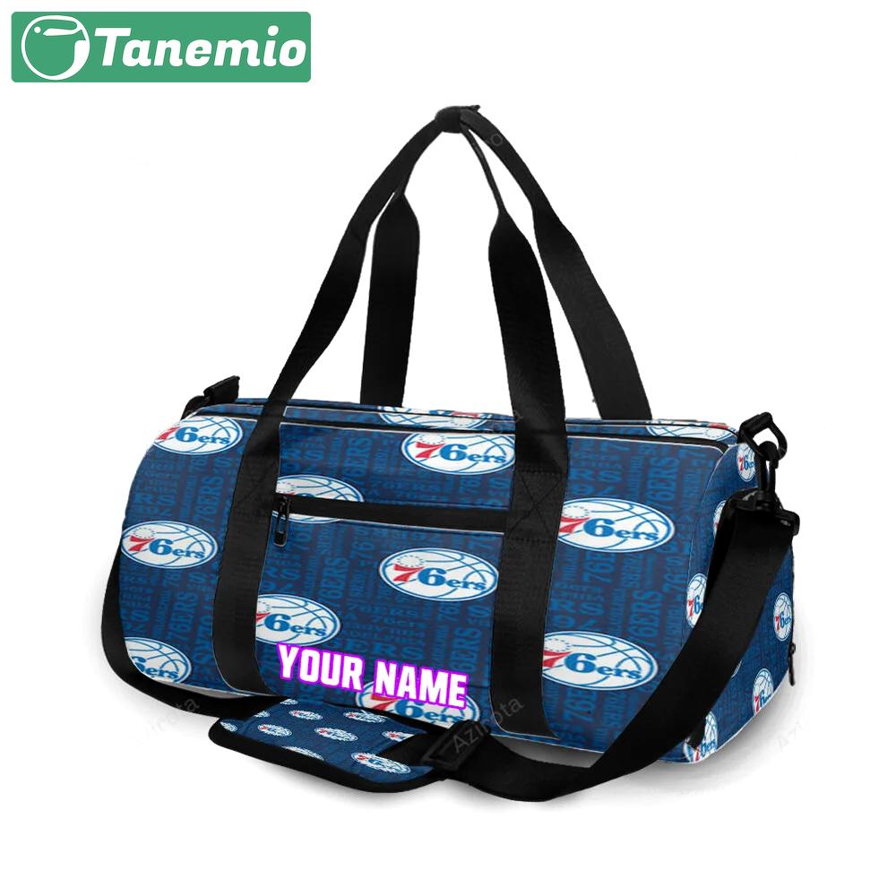 Philadelphia 76ers 10 personalized name travel bag gym bag 2183 Travel Bag