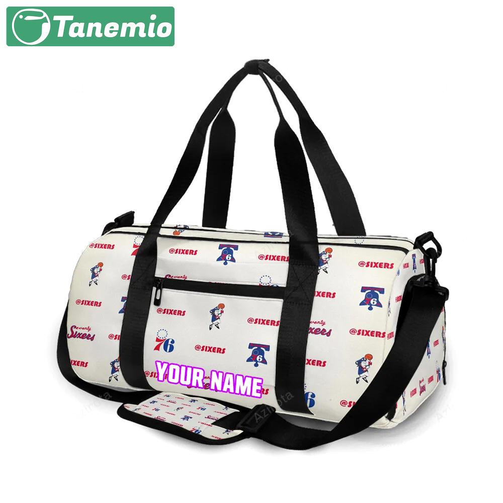 Philadelphia 76ers 3 personalized name travel bag gym bag 2199 Travel Bag