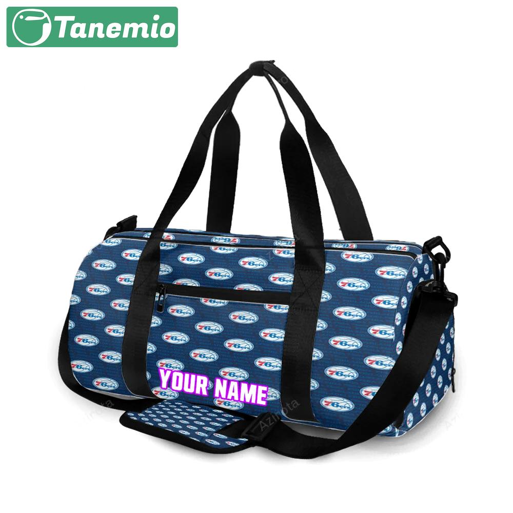 Philadelphia 76ers 5 personalized name travel bag gym bag 2282 Travel Bag