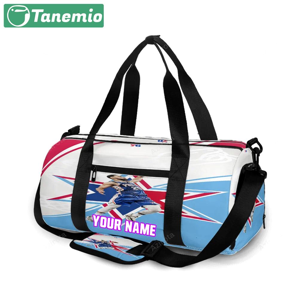 Philadelphia 76ers ben simmons throwing ball personalized name travel bag gym bag 2244 Travel Bag