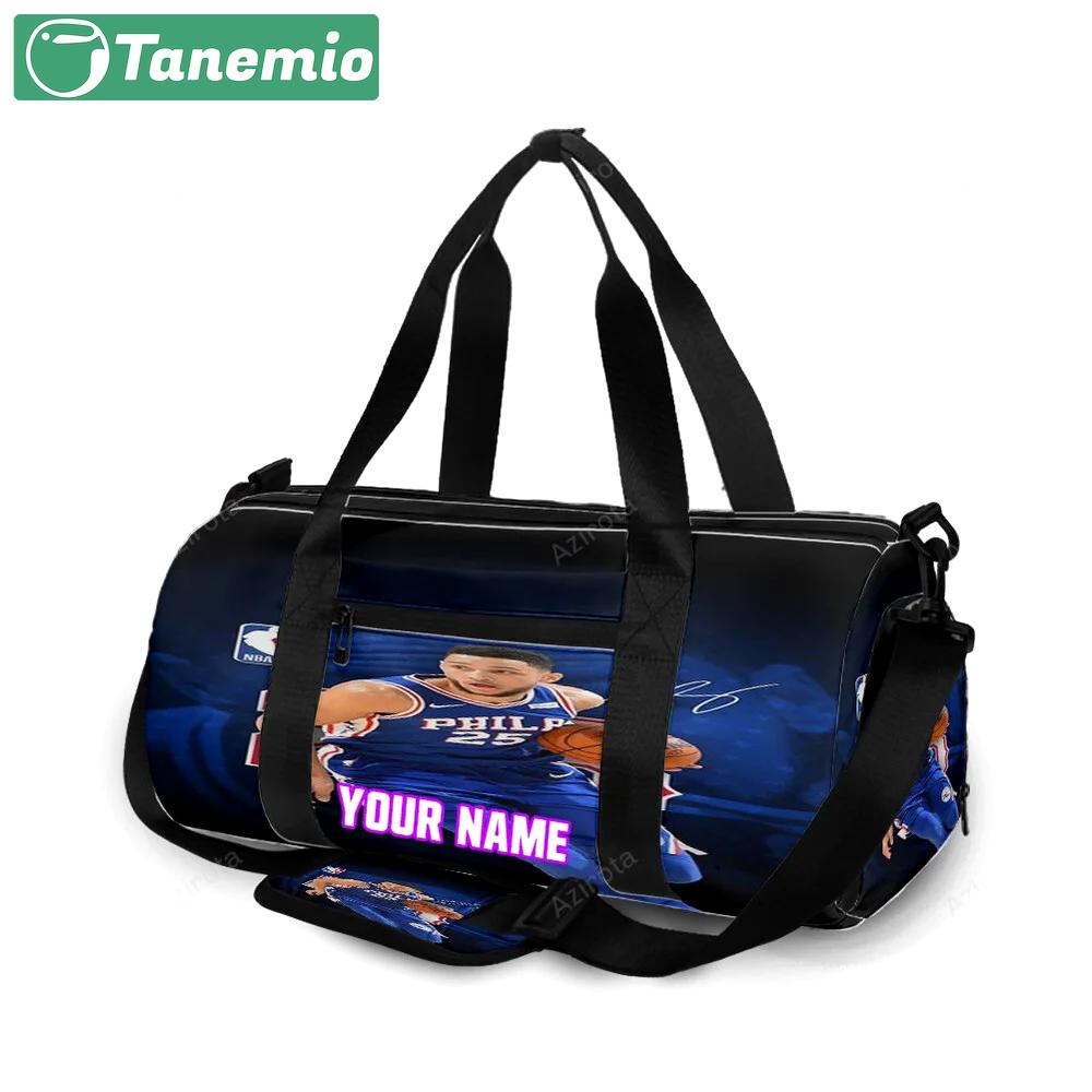 Philadelphia 76ers ben simmons1 personalized name travel bag gym bag 2219 Travel Bag