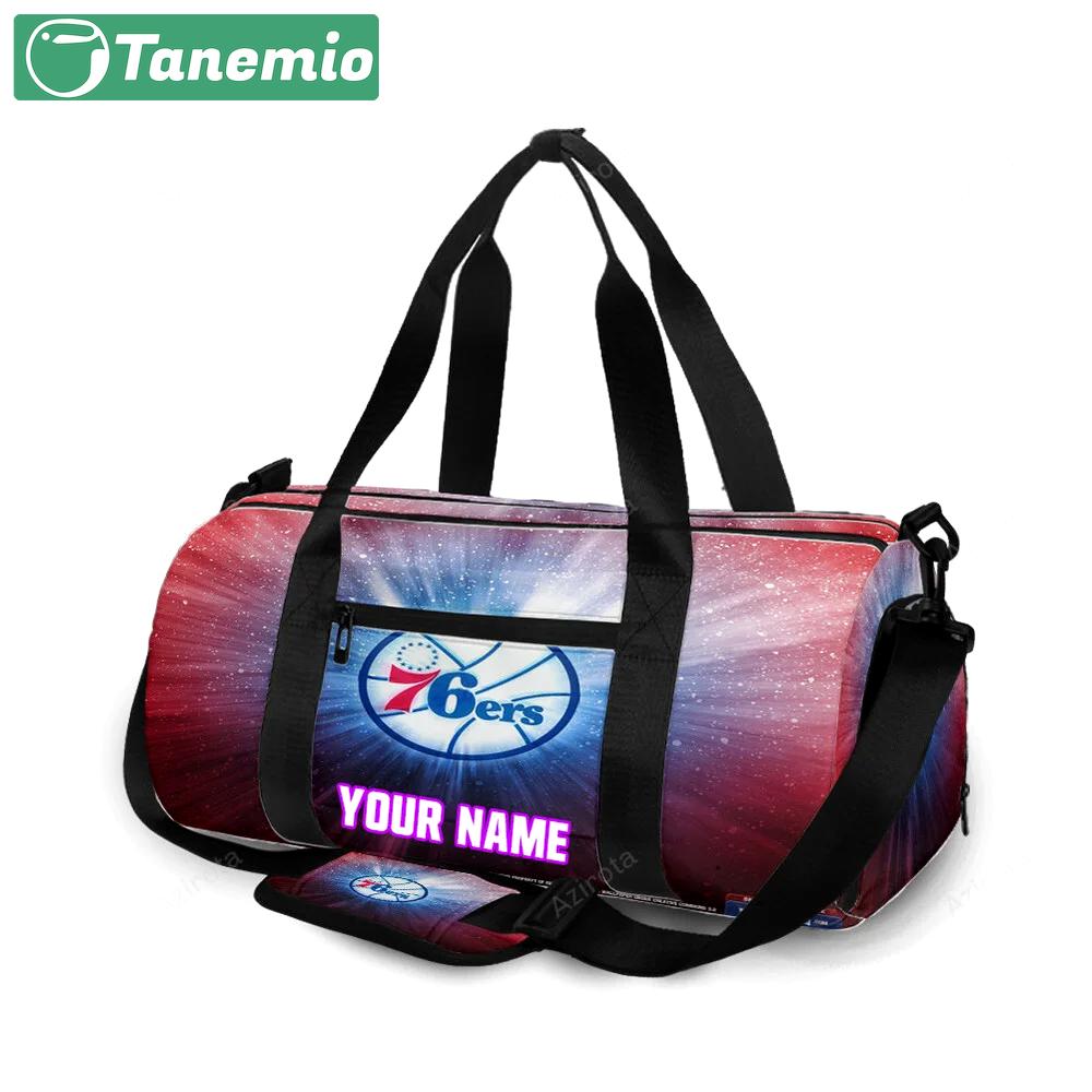Philadelphia 76ers shinning galaxy personalized name travel bag gym bag 2216 Travel Bag