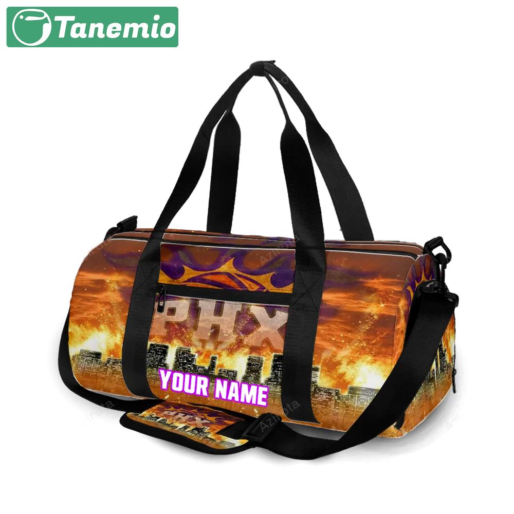 Phoenix suns emblem city fire personalized name travel bag gym bag 2180 Travel Bag