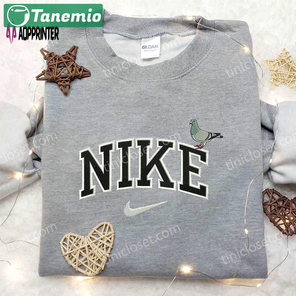 Pigeon x nike embroidered sweatshirt: animal & nike inspired shirt Embroidered Shirt