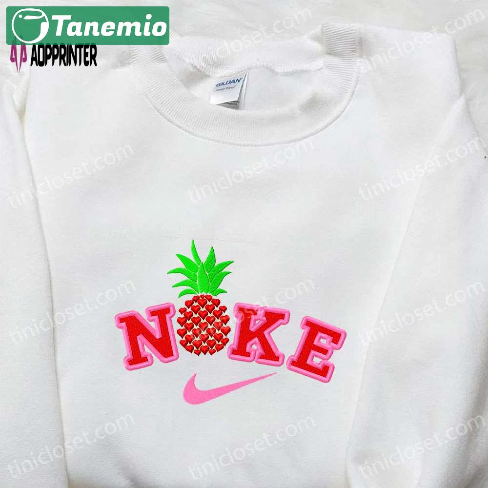 Pineapple x nike embroidered shirt: custom birthday gift idea with best nike embroidery Embroidered Shirt