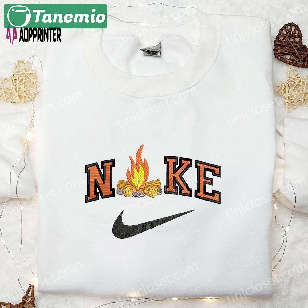 Pink fire x nike embroidered shirt: best christmas gift – nike inspired apparel Embroidered Shirt