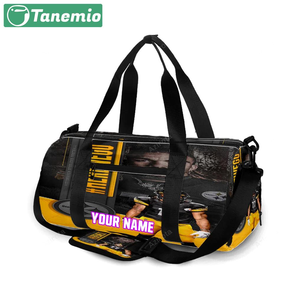 Pittsburgh steelers chase claypool no11 m2 personalized name travel bag gym bag 1592 Travel Bag