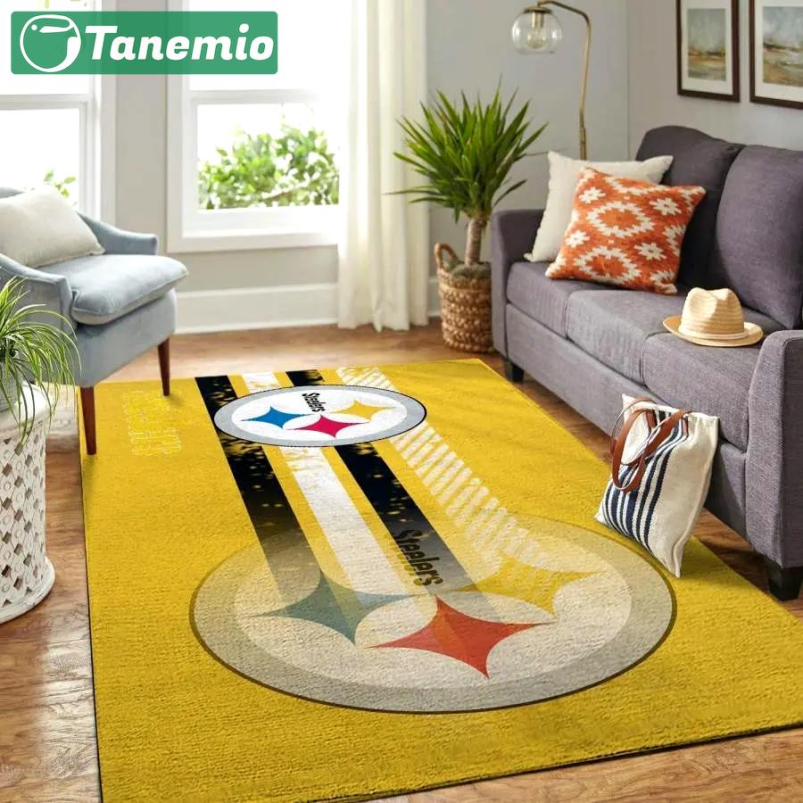 Pittsburgh steelers nfl living room rug room carpet sport Rectangle Rug