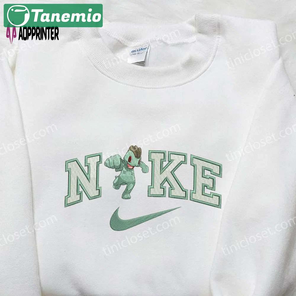 Pokemon embroidered shirt: nike x machop collaboration – custom nike design Embroidered Shirt