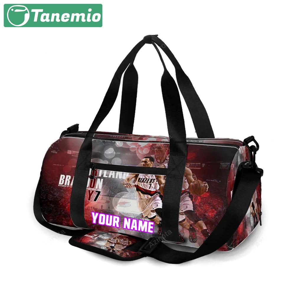 Portland trail blazers brandon roy1 personalized name travel bag gym bag 2353 Travel Bag