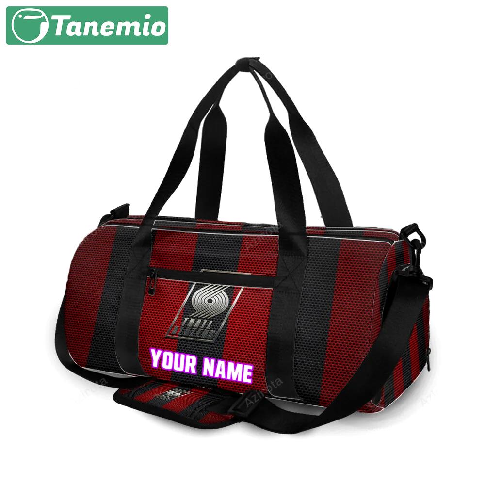 Portland trail blazers carbon-fiber personalized name travel bag gym bag 2298 Travel Bag