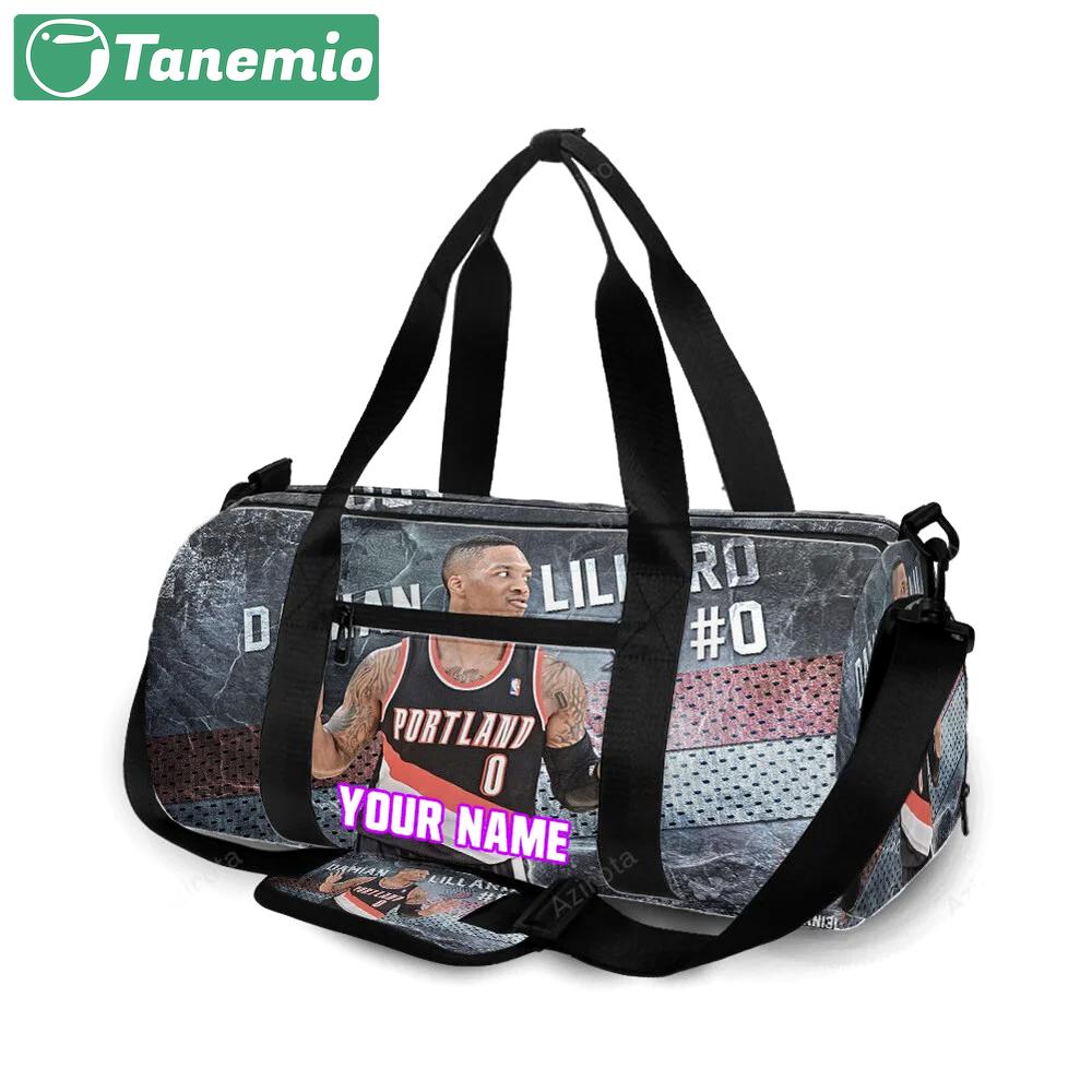 Portland trail blazers damian lillard1 personalized name travel bag gym bag 2373 Travel Bag