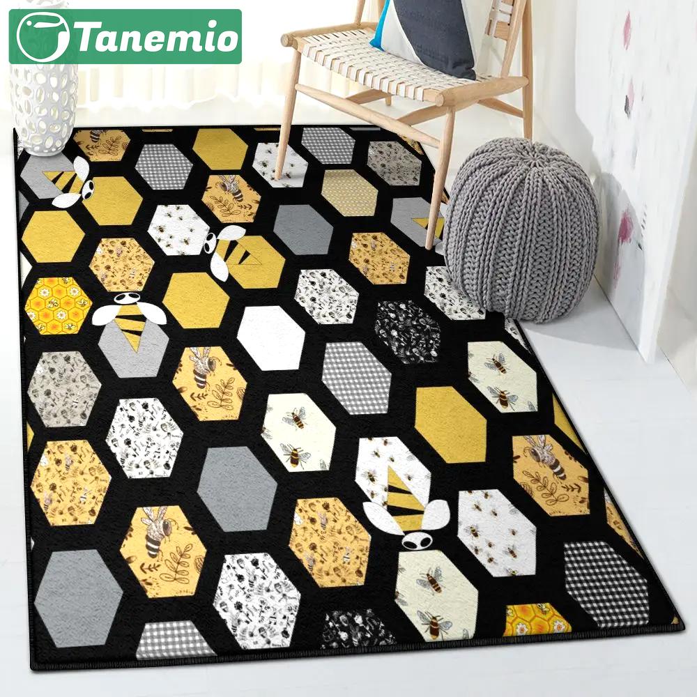 Queen bee 2 indoor outdoor rugs, bee rug Rectangle Rug