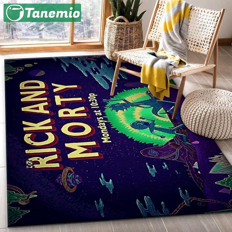 Rick and morty 35 area rug living room and bed room rug rug regtangle carpet floor decor home decor Rectangle Rug