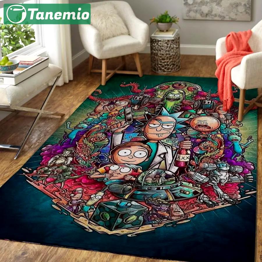 Rick and morty area rug living room rug home decor movie ofd 1910125 Rectangle Rug
