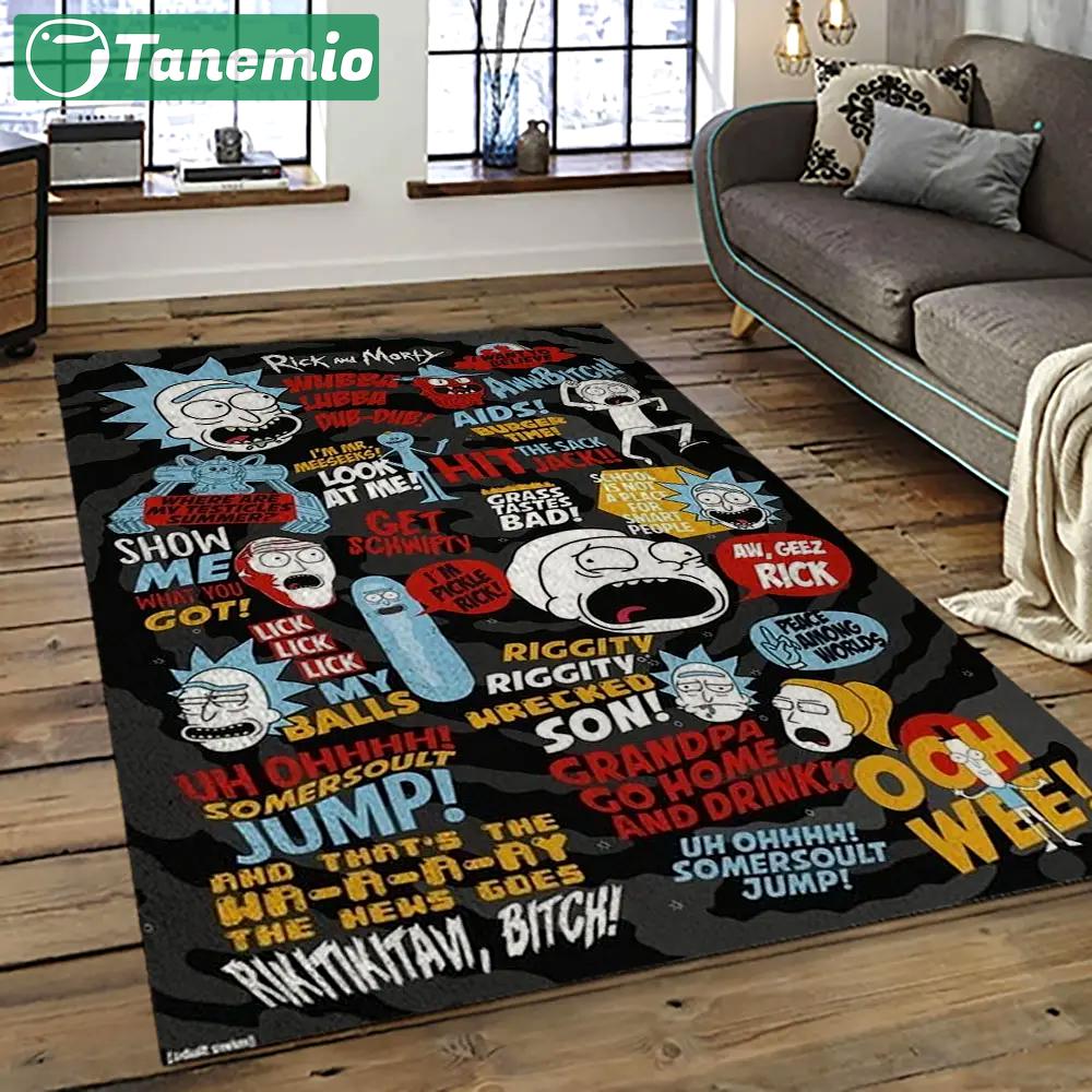 Rick and morty cartoon tv show retangle carpet area rug home decor best gift for family rm25 Rectangle Rug
