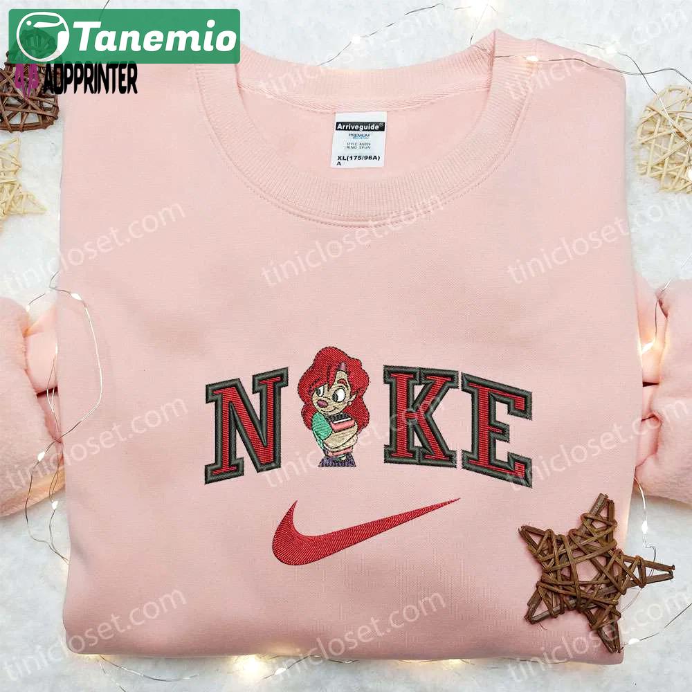 Roxanne x nike cartoon embroidered shirt disney characters sweatshirt nike inspired hoodie Embroidered Shirt