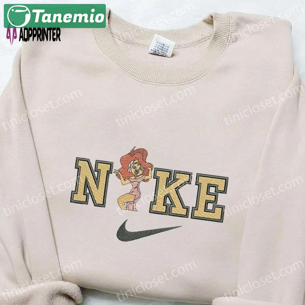 Roxanne x nike cartoon embroidered sweatshirt – disney characters inspired hoodie Embroidered Shirt