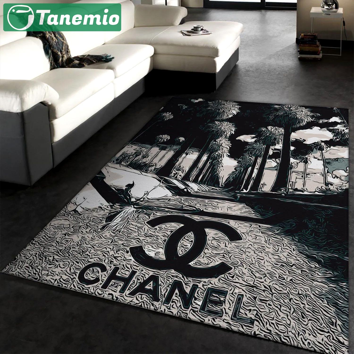Rugs in living room and bedroom - Chanel area rugs fashion brand rug floor decor home decorations Rectangle Rug