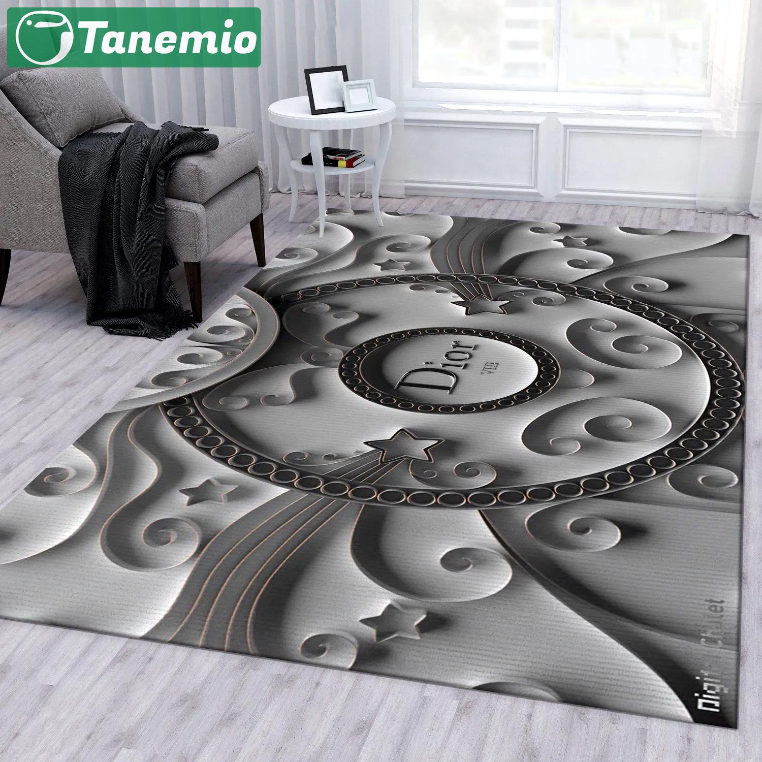 Rugs in living room and bedroom - Dior area rug for christmas fashion brand rug living room rug christmas gift floor mats keep warm in winter Rectangle Rug